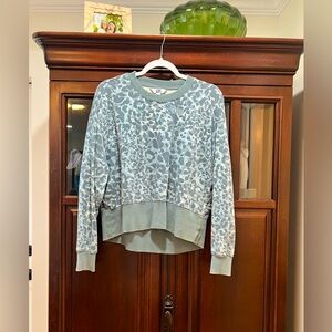 JoyLab sweatshirt: animal print: bluish gray color; small; excellent condition